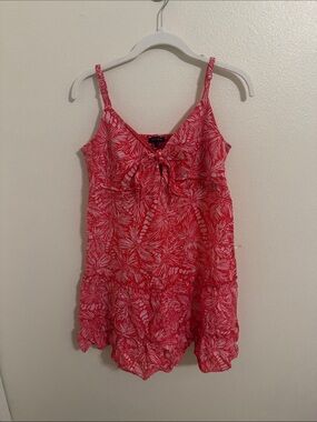 As U Wish Coral Pink Tropical-Print Spaghetti-Strap Camisole